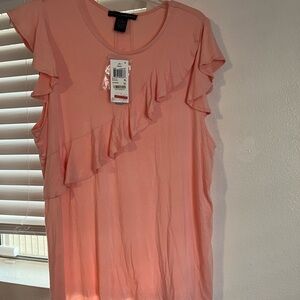 Grace Elements Coral Flutter Sleeve Blouse